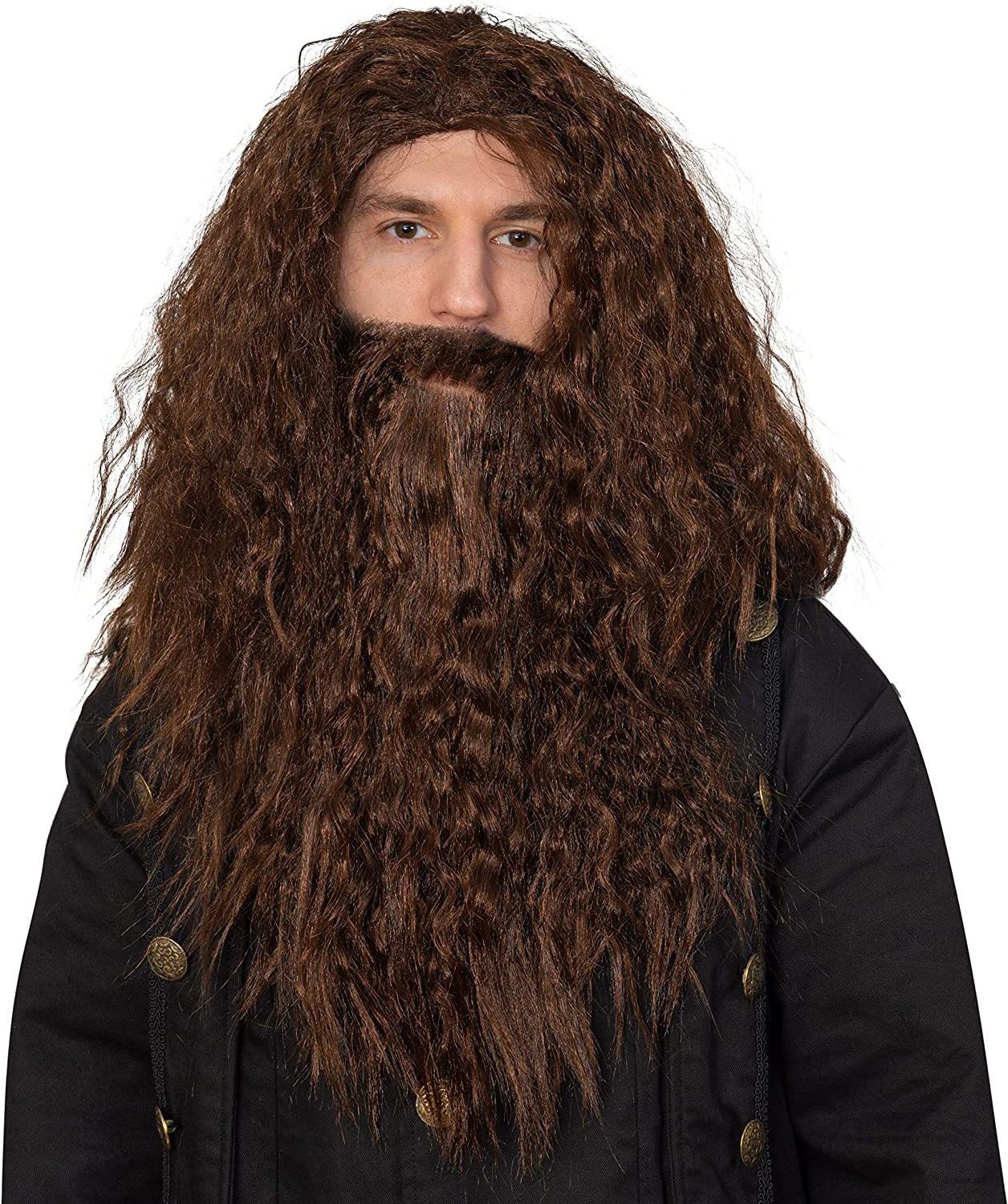 Beard Set Wizard Costume Halloween Cosplay Hair Long Accessories Party Grey Curly Dress Up Wig Men S Accessory Jesus Judge