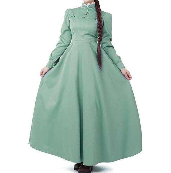 ecoparty  Anime The of Howl Sophie's Castle Hatter Cosplay Dress Party Costume Sophie Maid Dress  Moving Castle Cosplay Costume