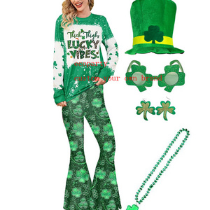 Ecoparty St. Patrick's Day Irish Goblin Elf Cosplay Uniform for Adults and Children Magician Dress Up Halloween Party  Outfit