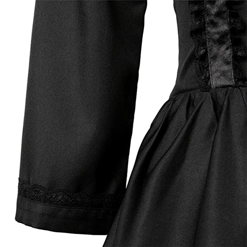 Medieval Victorian Retro Princess Cosplay Costume For Women Halloween Court Royal Gothic Elegant Vampire Bride Swing Dress