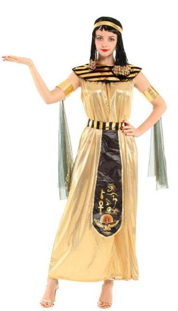 Ecoparty  Greek Queen Cosplay Costume Medieval Egypt Cleopatra Myth Goddess Carnival Dress Role Play Egyptian  Cosplay Costumes