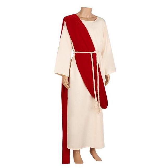 Ecoparty  Jesus Costume Adult Men Jesus Robe Religious Christ Costume Includes Scarf Waist Rope for Halloween  Jesus wig