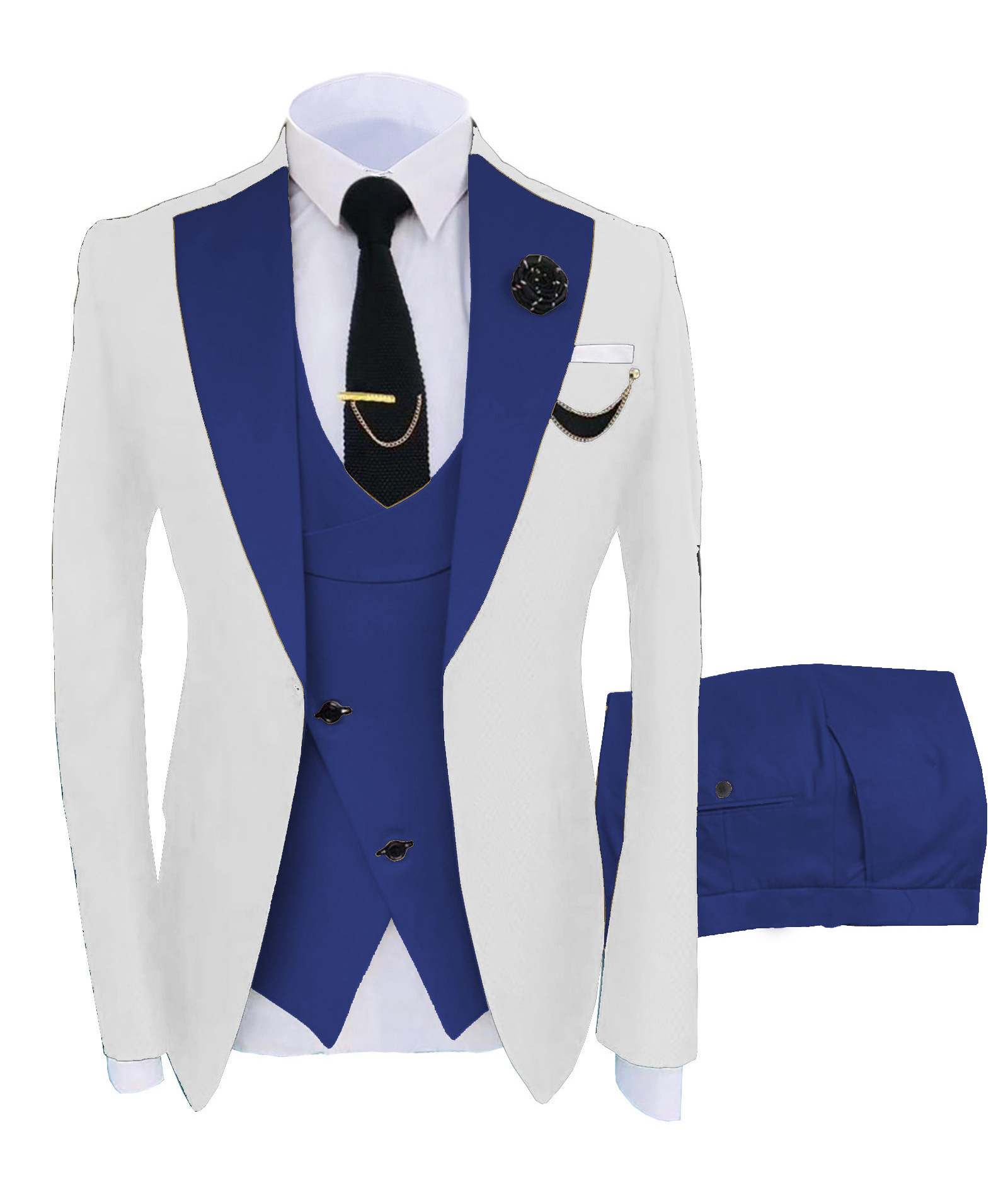 new Slim fit groom wedding business tuxedo formal gentleman 3 pieces blazer designs for set men suits