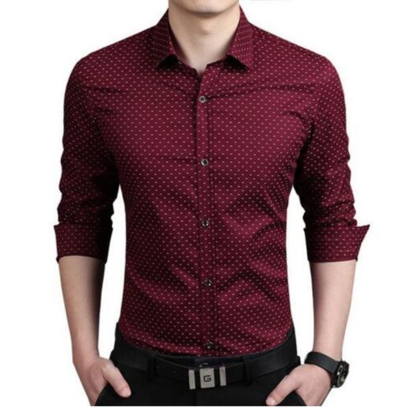 Waslon New 2023 Spring Autumn Cotton Dress Shirts High Quality Mens Casual Shirt