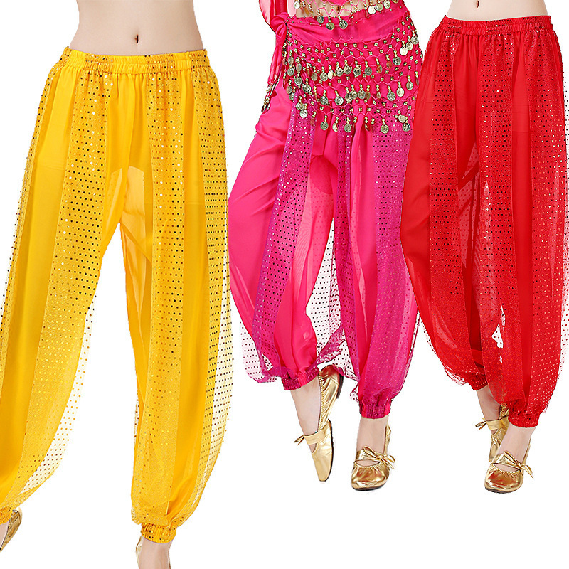 Women belly dance Costume one size Long Trousers Bloomers Bellydance Tribal Pants India Bollywood Oriental Egypt dancewear