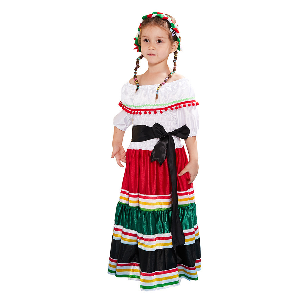 China Wholesale Halloween Costume Carnival Girls Dress Spanish Brazil Dance Costume