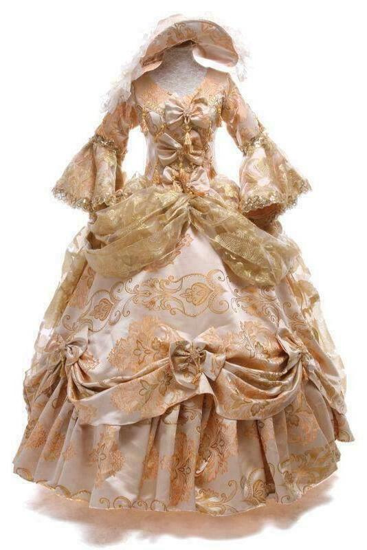 1pc custom made  Victorian Medieval Renaissance Costume Dress Marie Antoinette Theater Gown New