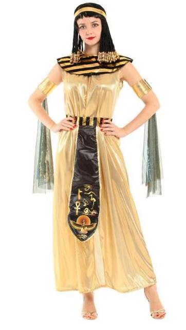 Ecoparty  Greek Queen Cosplay Costume Medieval Egypt Cleopatra Myth Goddess Carnival Dress Role Play Egyptian  Cosplay Costumes