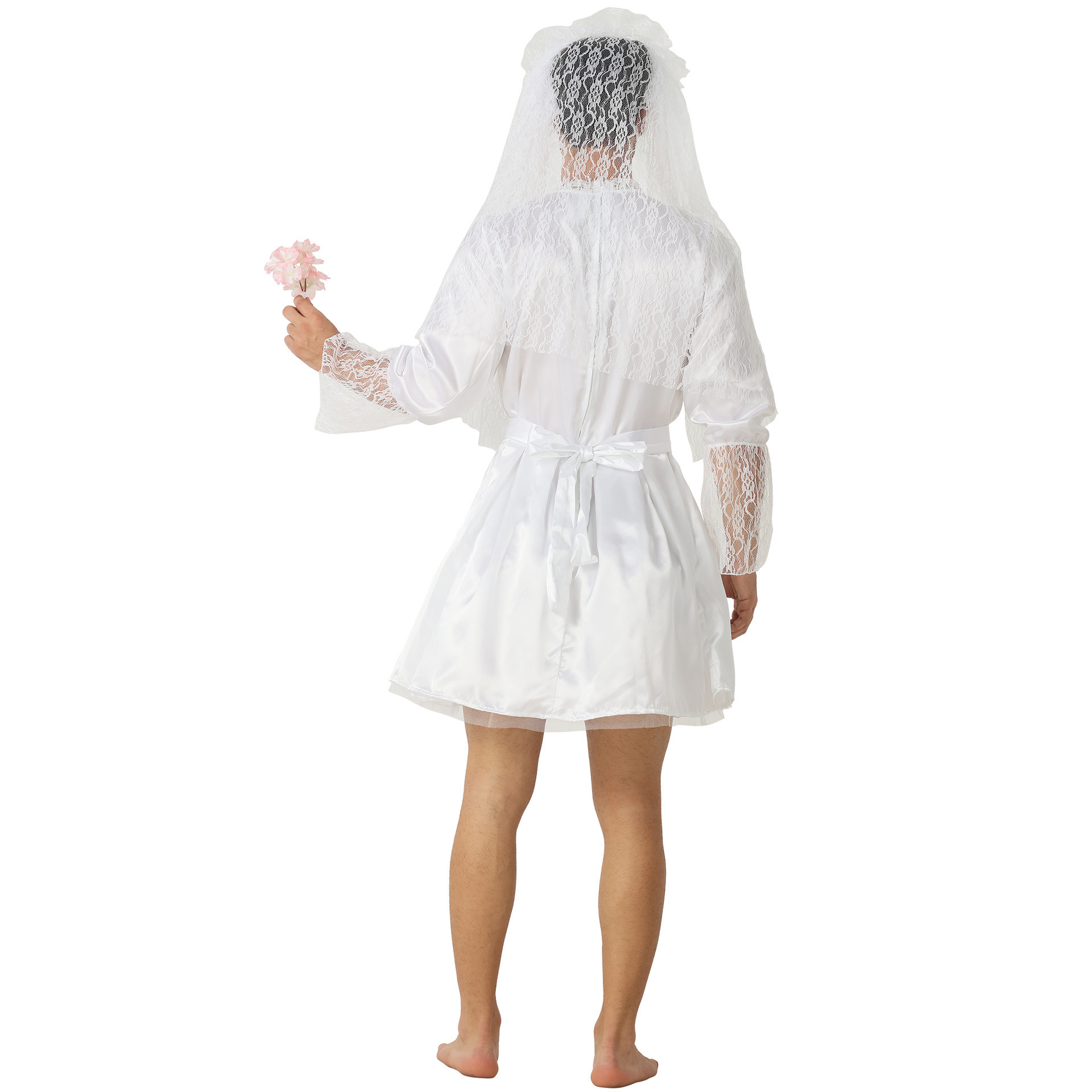 adult men male wedding bride funny crossdresser costume for Halloween party fancy dress