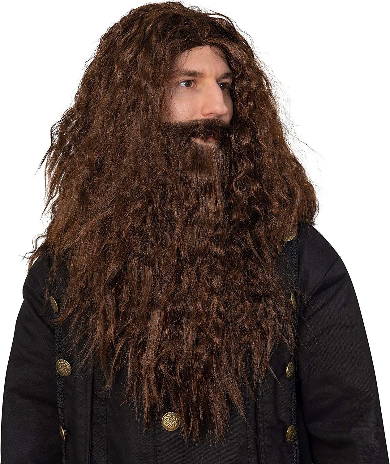 Beard Set Wizard Costume Halloween Cosplay Hair Long Accessories Party Grey Curly Dress Up Wig Men S Accessory Jesus Judge