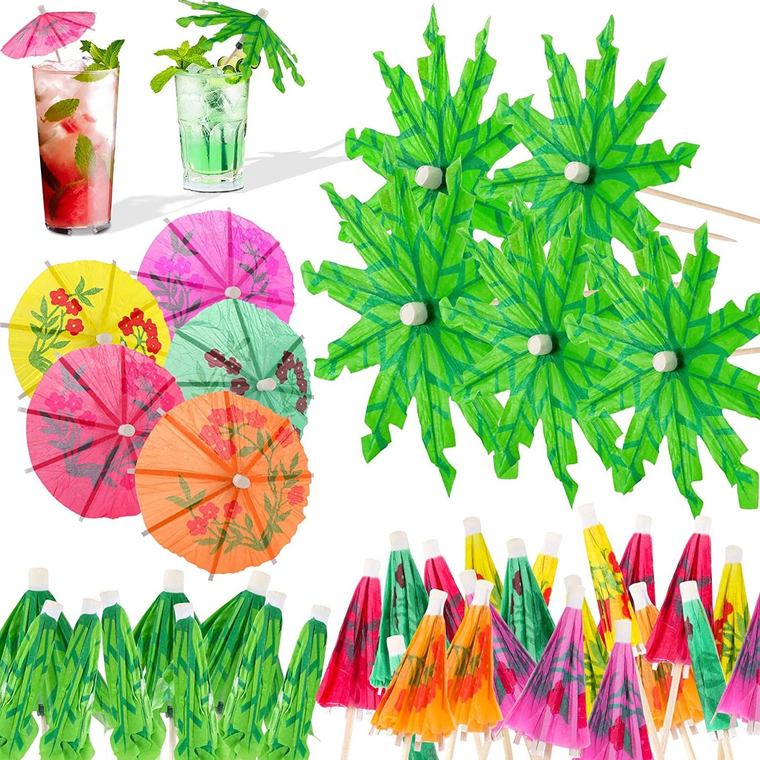 Factory Direct Disposable Wooden Party Picks Parasol Cocktail Picks Umbrella Cocktail Umbrella Toothpicks For Drink And Party