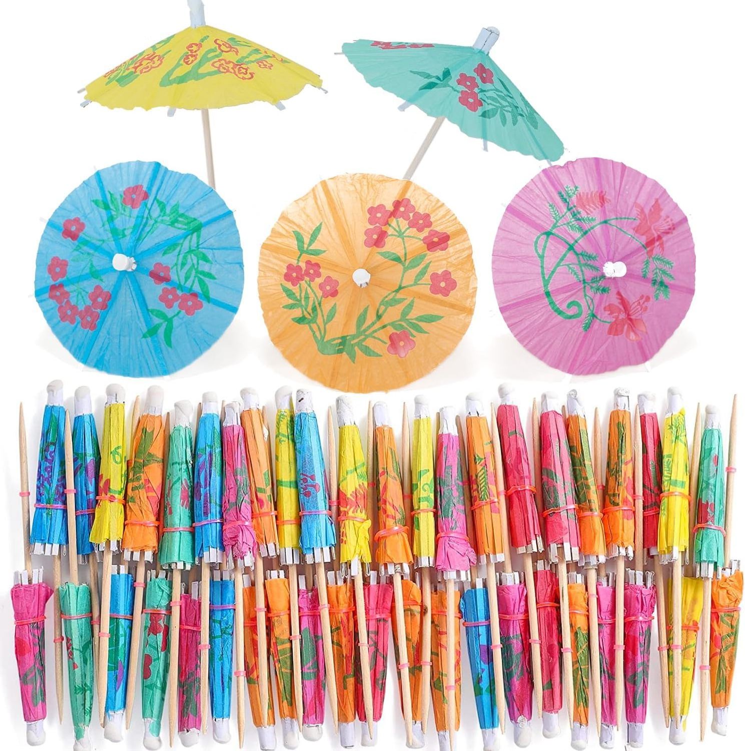 Manufacturers supply disposable bamboo fruit stick art fruit stick cocktail umbrella skewer garnish picks