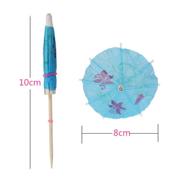 Disposable bamboo umbrella pick cocktail decorative toothpick fruit pick for hotel restaurant