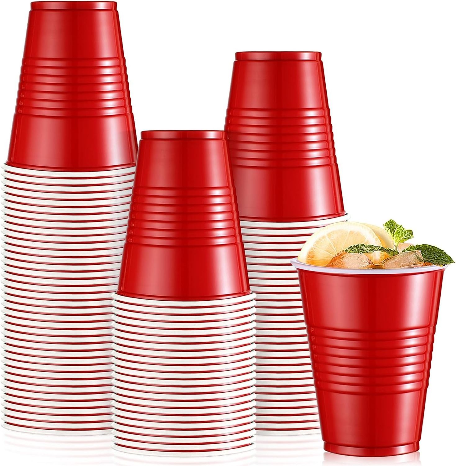 2oz Disposable Jello Shot Cups, Red Plastic Shot Glasses Small Containers 1oz mini plastic cup mini plastic dessert cups