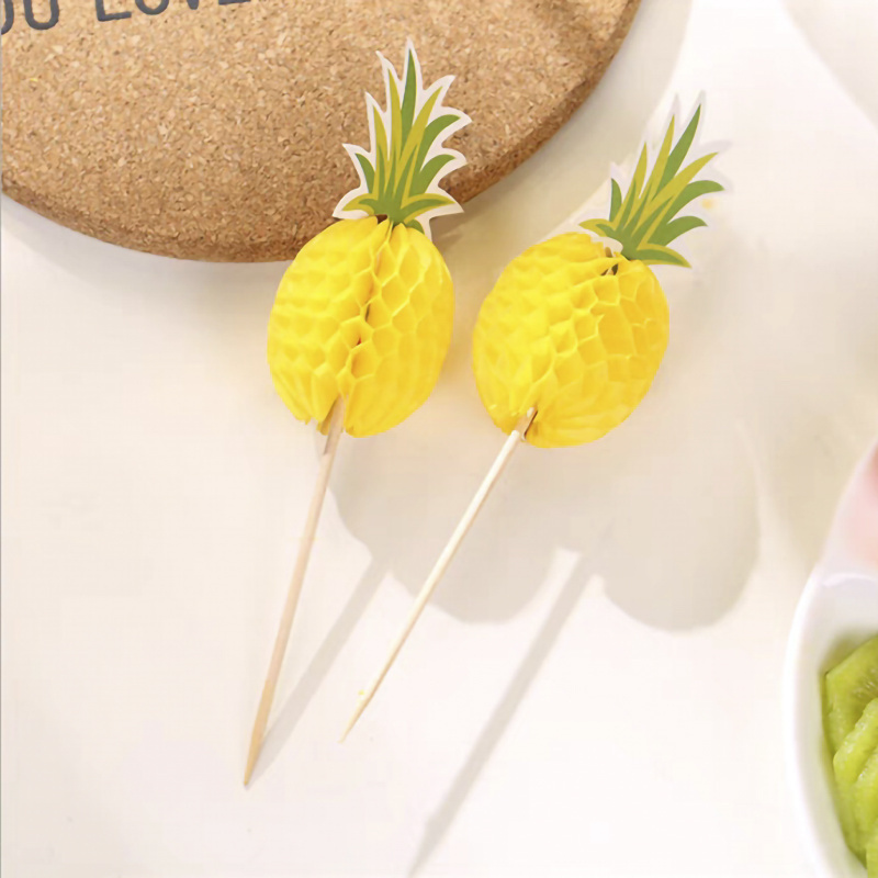 high quality disposable factory price cocktail umbrellas pineapple birthday bamboo picks