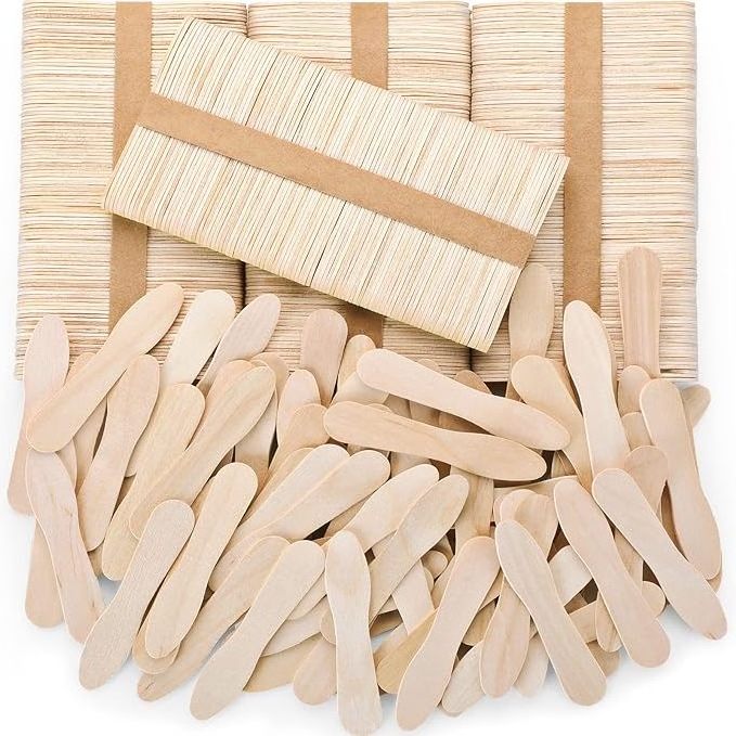 Wooden ice cream spoons bulk disposable mini wooden spoons ice cream sticks small dessert spoons for tasting