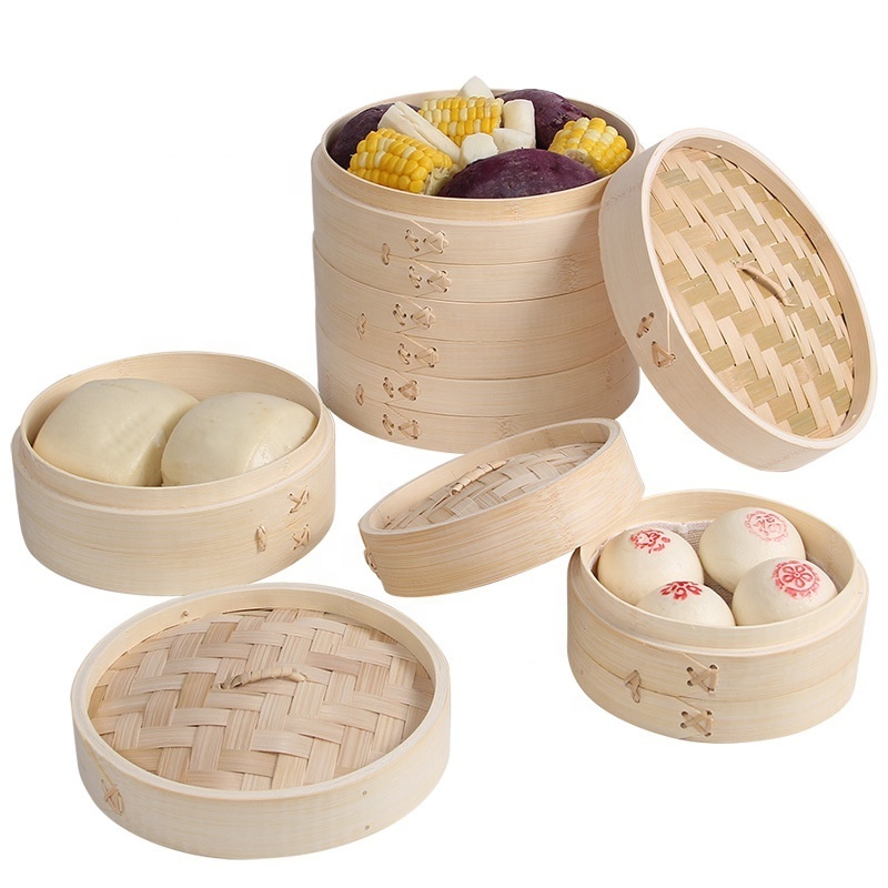 Estick Mini Favors Dim Sum Basket Basket Wedding Customized 3 Inch Unique Bamboo Steamer Small For Dumplings