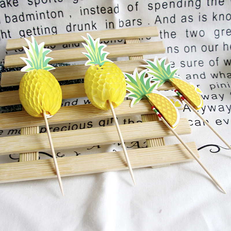 high quality disposable factory price cocktail umbrellas pineapple birthday bamboo picks