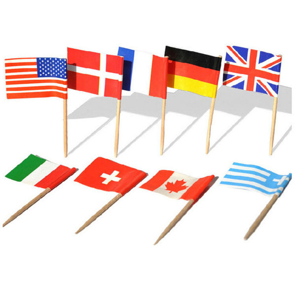 custom logo toothpick flag disposable creative decoration toothpicks