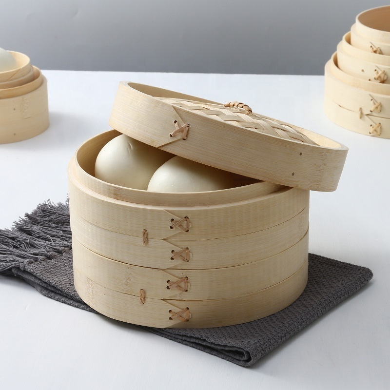 Good quality sticky well rice steamer bamboo mini pot basket cookware bamboo steamer