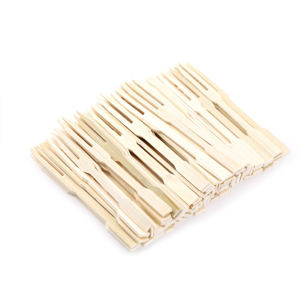 Top Quality Bamboo Wooden Fruit Fork Food Picks Forks