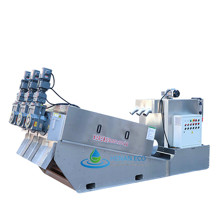 Automatic sludge dewatering system for river and lake restoration treatment