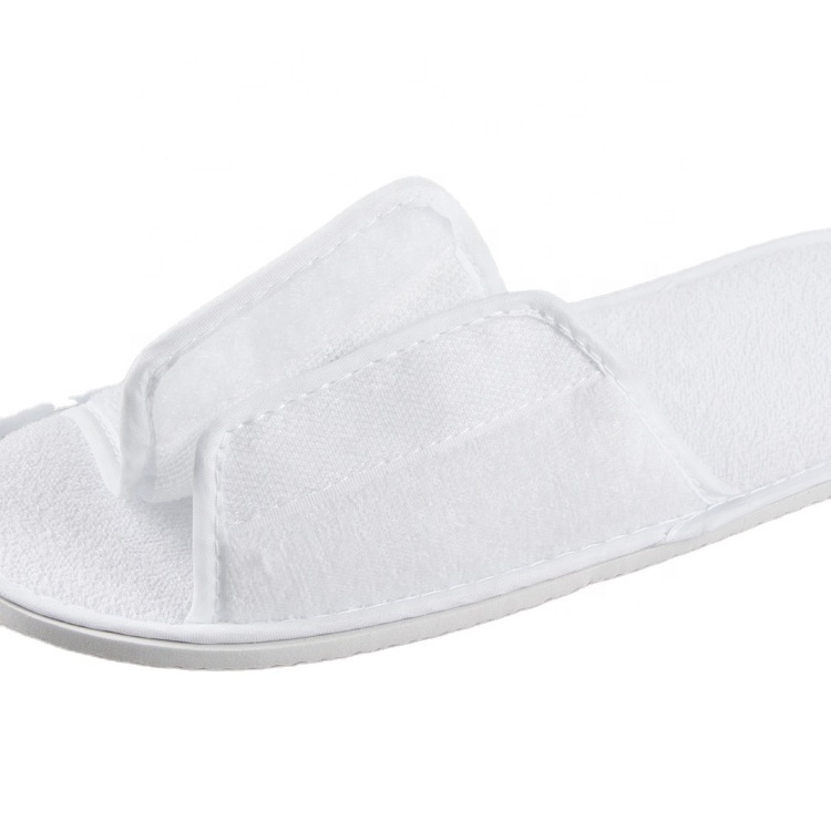 100 cotton cheap wholesale open toe slippers for spa