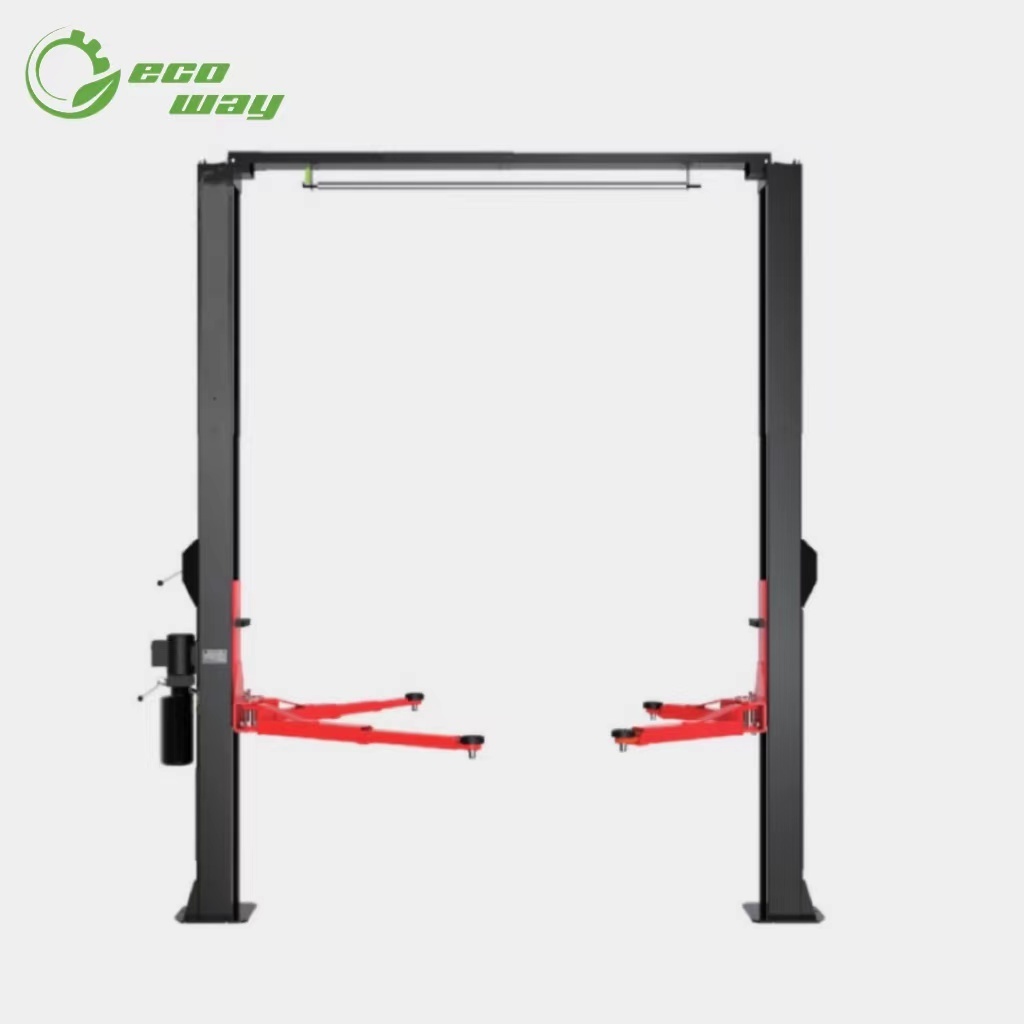 Eco-way Work Shop Safety Hydraulic Two Post Car Lift 4000kg Capacity Floorplate 2 Post Car Lift