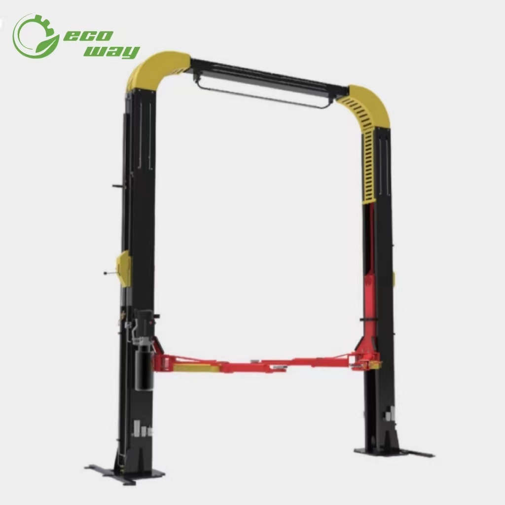 Eco-way Work Shop Safety Hydraulic Two Post Car Lift 4000kg Capacity Floorplate 2 Post Car Lift