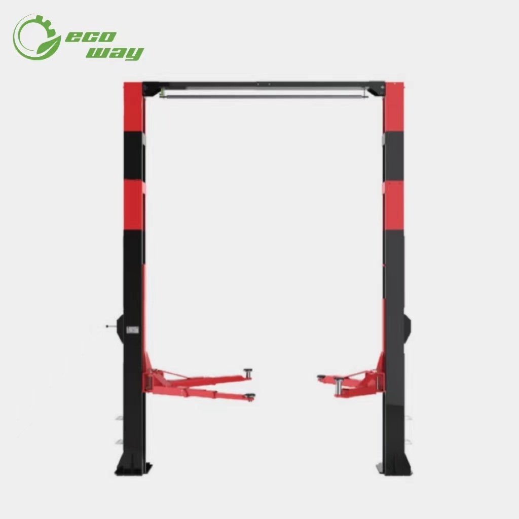 Eco-way Work Shop Safety Hydraulic Two Post Car Lift 4000kg Capacity Floorplate 2 Post Car Lift