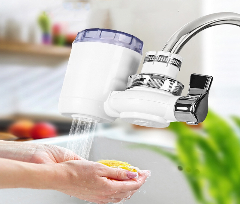 Kitchen Faucet Mounted Mini Water Purifier  Tap Water Filter with Ceramic Carbon Filter Cartridge