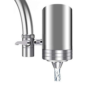 304 stainless steel faucet water filter with multi-stages ceramic filter cartridge, 2.2 GPM Outlet Flow Rate Tap Water Filter