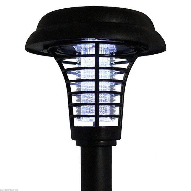 Outdoor Solar UV Light Mosquito Insect Pest Bug Zapper, 2 Mode of Light, White Led Light and UV Light