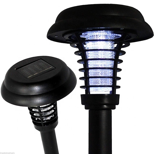 Outdoor Solar UV Light Mosquito Insect Pest Bug Zapper, 2 Mode of Light, White Led Light and UV Light