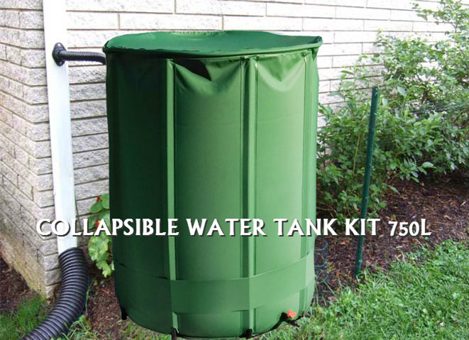 Garden Flexible PVC tarpaulin Water Collection Rain Barrel 750L Rain Water Tank Storage PVC Plastic Large Water IRRIGATION Tank