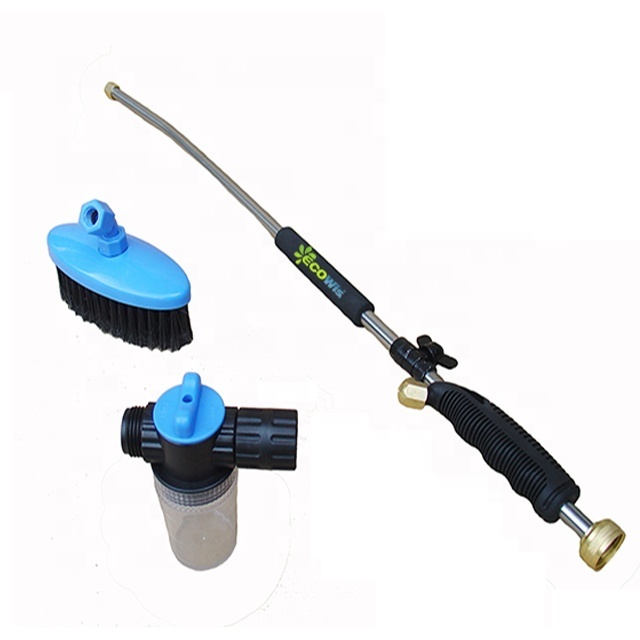 Multi-Use Water Jet Zoom Sprayer Hose End Sprayer Wand Car Foam Cannon Soap Foam Wash Brush Broom Water Sprayer Car Washing Gun