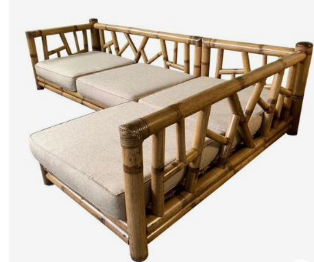 Elegant Handmade Eco-Friendly Natural Bamboo Sofa Bed For Bedroom Living Room Bamboo Sofa Bed