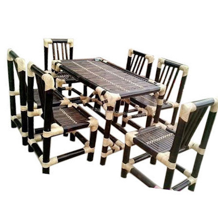 Wholesale Natural Bamboo Dining Furniture Set For Indoor Outdoor Banquet Chiavari Chairs And Table For Cafe Restaurant Furniture