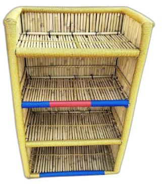 New Fashionable Decorative Storage Rack Wicker Bamboo Cane Storage Organizer Shelve For Clothing Books Storage Organize Shelve