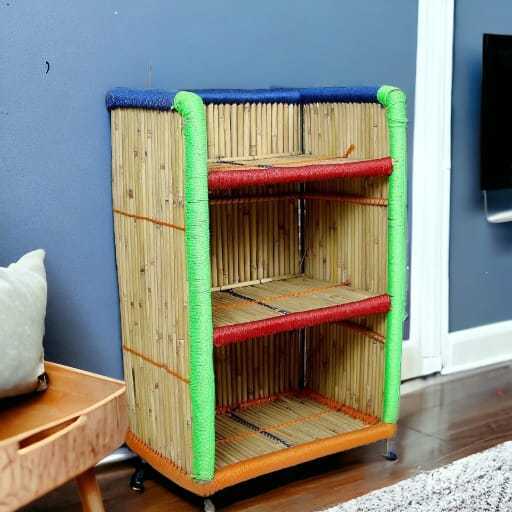 Best Price Eco Friendly Storage Solution Bamboo Cane Decorative Shelves Storage Cabinets For Keeping Belongings Neatly Organized