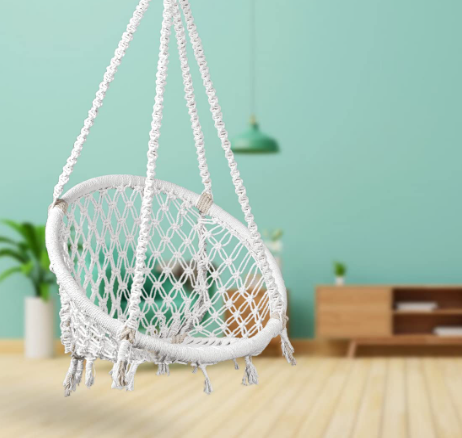 Best Price Designer Creative Leisure Garden Single Seater Swing  Rattan Hanging Swing Chair Macrame Ceiling Swing Chair