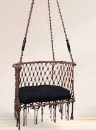 High Quality Stylish Rattan Hanging  Bamboo Swing Chair Hammock  Swing Sleep Bed Cradle Outdoor Chair With Cushion  For Kids