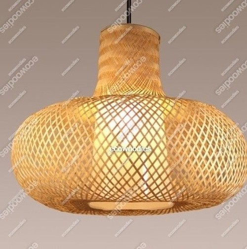 Woven Pendant Light Fixtures Rattan Pendant Lights Farmhouse Basket Light Friendly Natural Cover Hanging Lamp For Restaurant