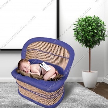 Luxury Leather Bamboo Hand Woven Chair Kid Furniture  Infant Children Toddler Chair Photography Photo Wrap