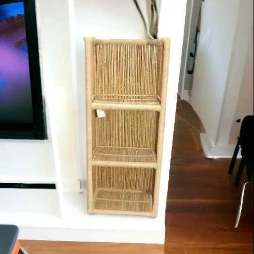 Bulk Price Bamboo Cane Decorative Floating Shelves Bedroom Furniture Drawer Storage Organizer