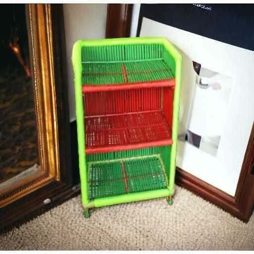 Low Price Bamboo Book Shelf Rack With Shelve Handmade Eco-Friendly Cane Bamboo Shelves Rack with 3 Shelves For Your Home Decor