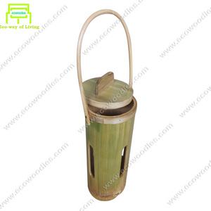 2024 Modern Hanging Rattan Woven Lamps Rattan Rustic Light Hanging Candle Lanterns Weaving Bamboo Lantern Restaurant Hotel Lamps