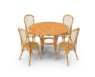 Wholesale Natural Bamboo Dining Furniture Set For Indoor Outdoor Banquet Chiavari Chairs And Table For Cafe Restaurant Furniture