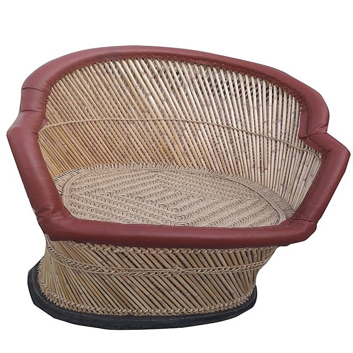 Customized Rattan  Bistro Chair Vintage Garden Outdoor Living Room Wicker Chair Patio Lawn  Courtyard Bamboo Chair   Best Price