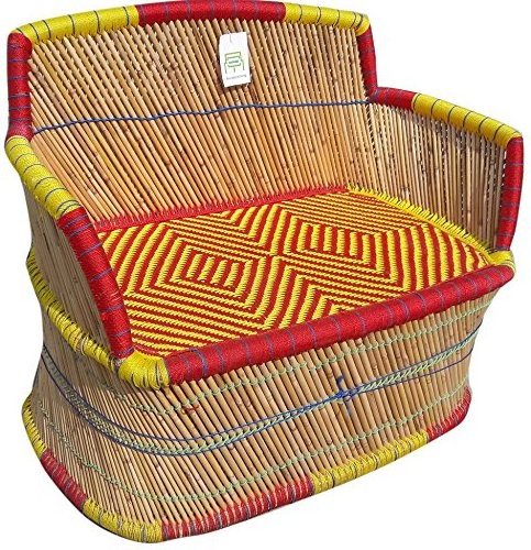 Luxury Balcony Furniture Wicker Garden Bamboo Sofa With Bamboo RattanTable For Living Room Cafe Restaurant Furniture